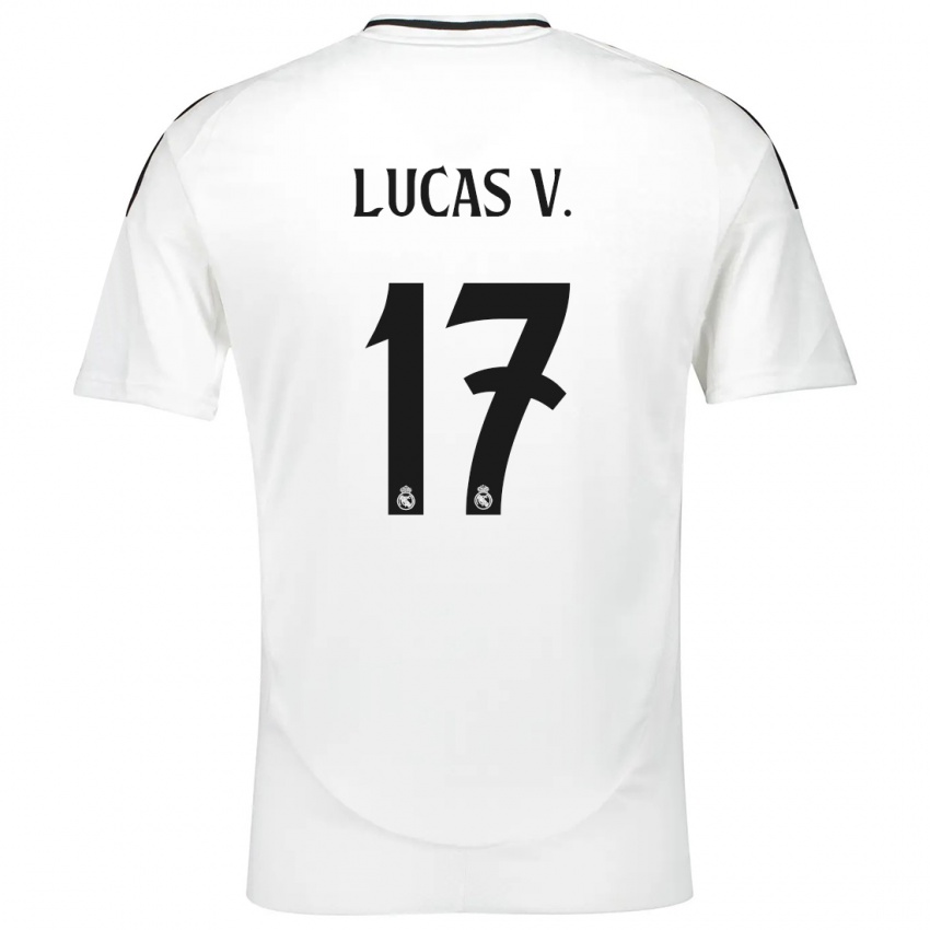 Kinder Lucas Vazquez #17 Weiß Heimtrikot Trikot 2024/25 T-Shirt Schweiz