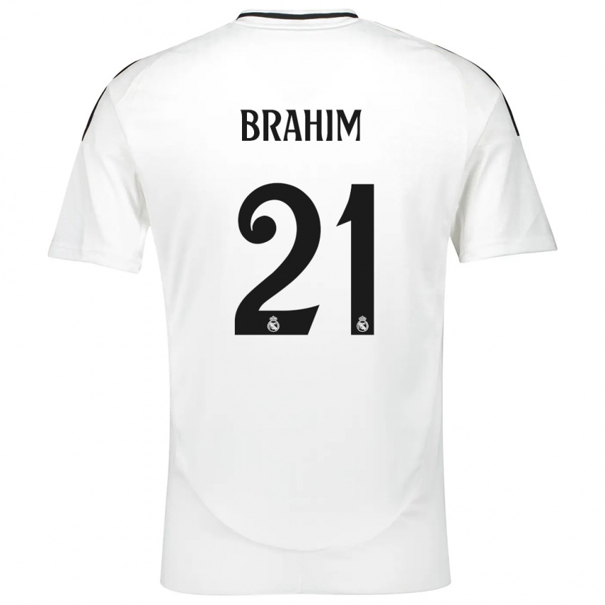 Kinder Brahim Diaz #21 Weiß Heimtrikot Trikot 2024/25 T-Shirt Schweiz