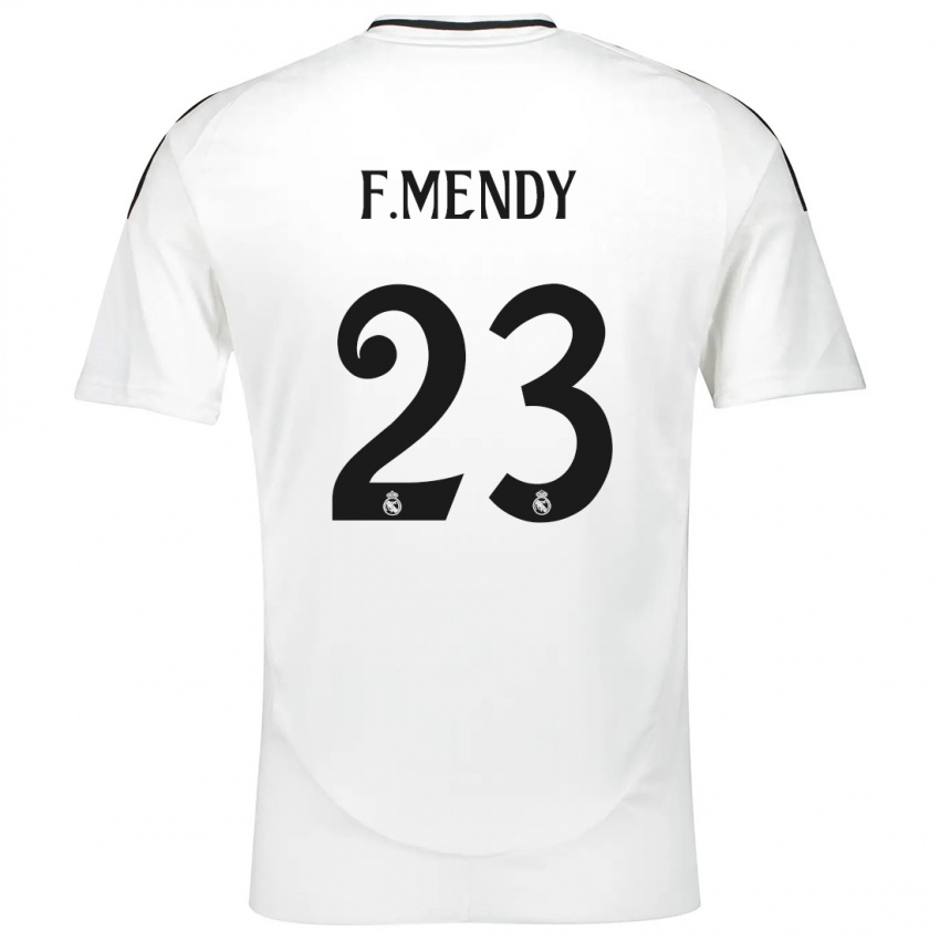 Kinder Ferland Mendy #23 Weiß Heimtrikot Trikot 2024/25 T-Shirt Schweiz