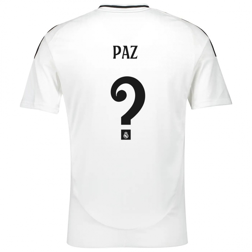 Kinder Nico Paz #0 Weiß Heimtrikot Trikot 2024/25 T-Shirt Schweiz