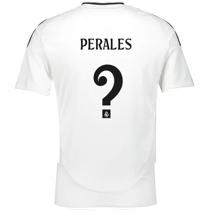 Kinder Miguel Perales #0 Weiß Heimtrikot Trikot 2024/25 T-Shirt Schweiz