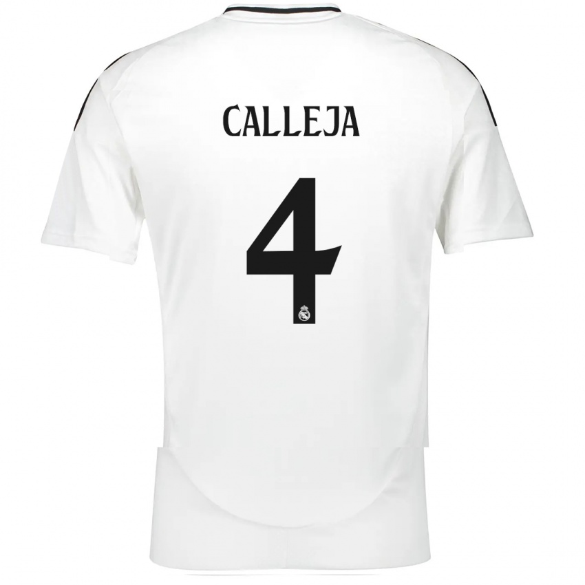 Kinder Jaime Calleja #4 Weiß Heimtrikot Trikot 2024/25 T-Shirt Schweiz