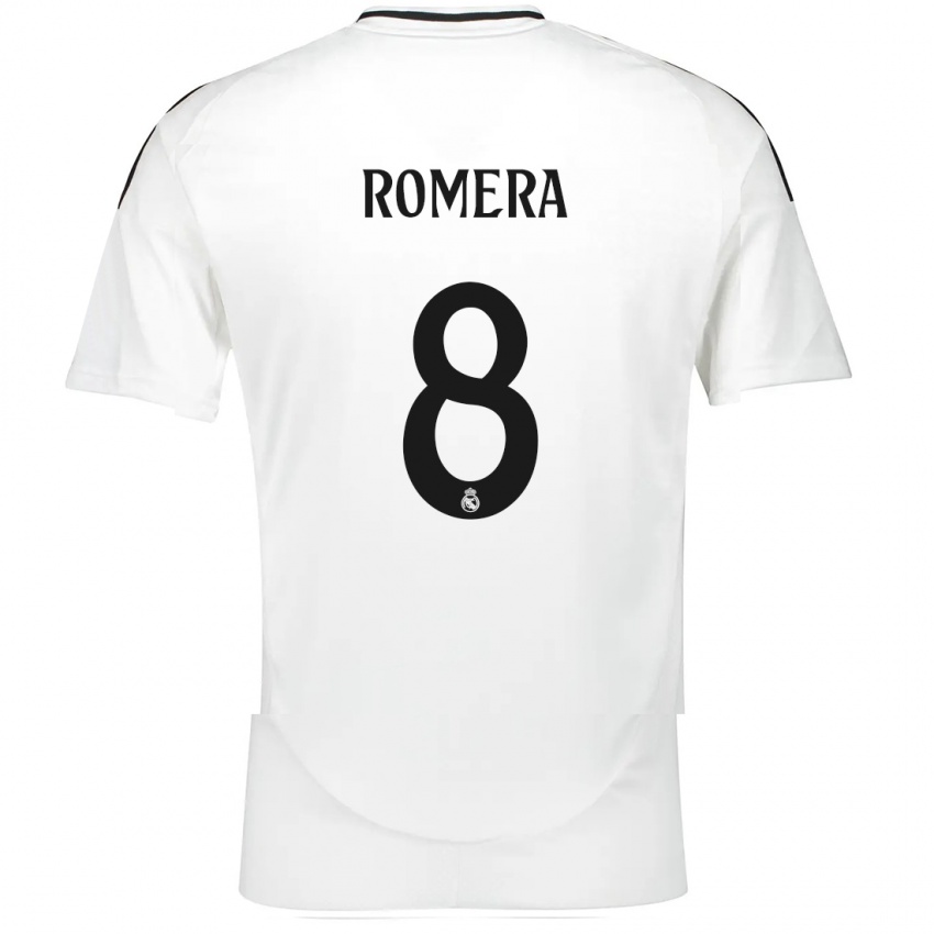 Kinder Miguel Romera #8 Weiß Heimtrikot Trikot 2024/25 T-Shirt Schweiz