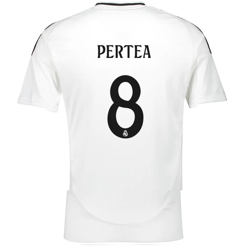 Kinder Raul Pertea #8 Weiß Heimtrikot Trikot 2024/25 T-Shirt Schweiz