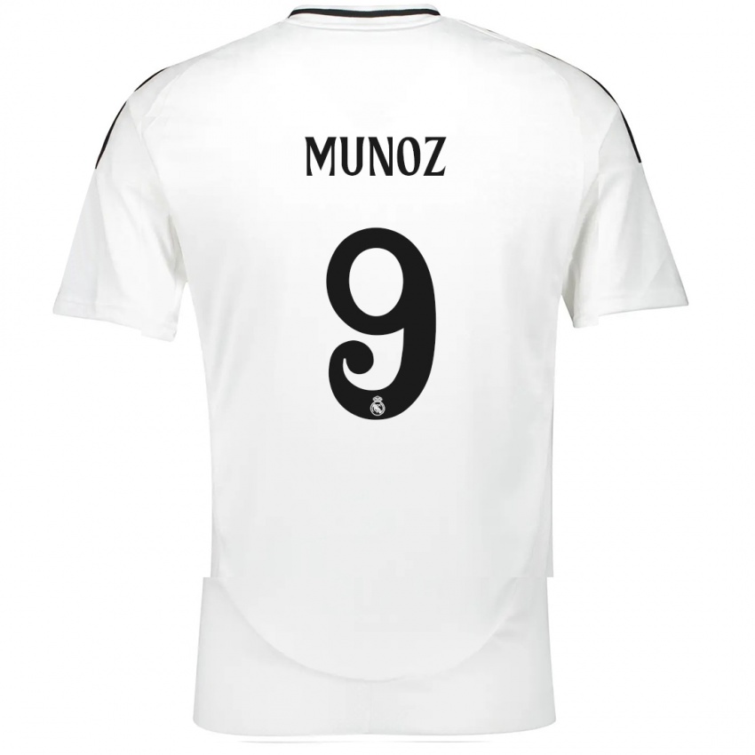 Kinder Victor Munoz #9 Weiß Heimtrikot Trikot 2024/25 T-Shirt Schweiz