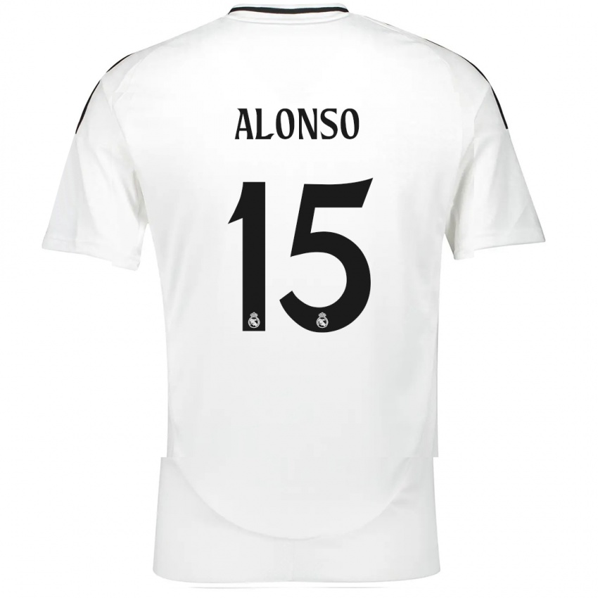 Kinder Borja Alonso #15 Weiß Heimtrikot Trikot 2024/25 T-Shirt Schweiz