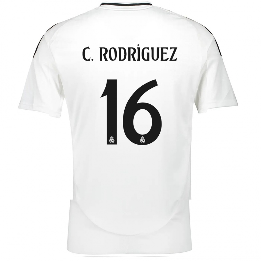 Kinder Carlos Rodríguez #16 Weiß Heimtrikot Trikot 2024/25 T-Shirt Schweiz