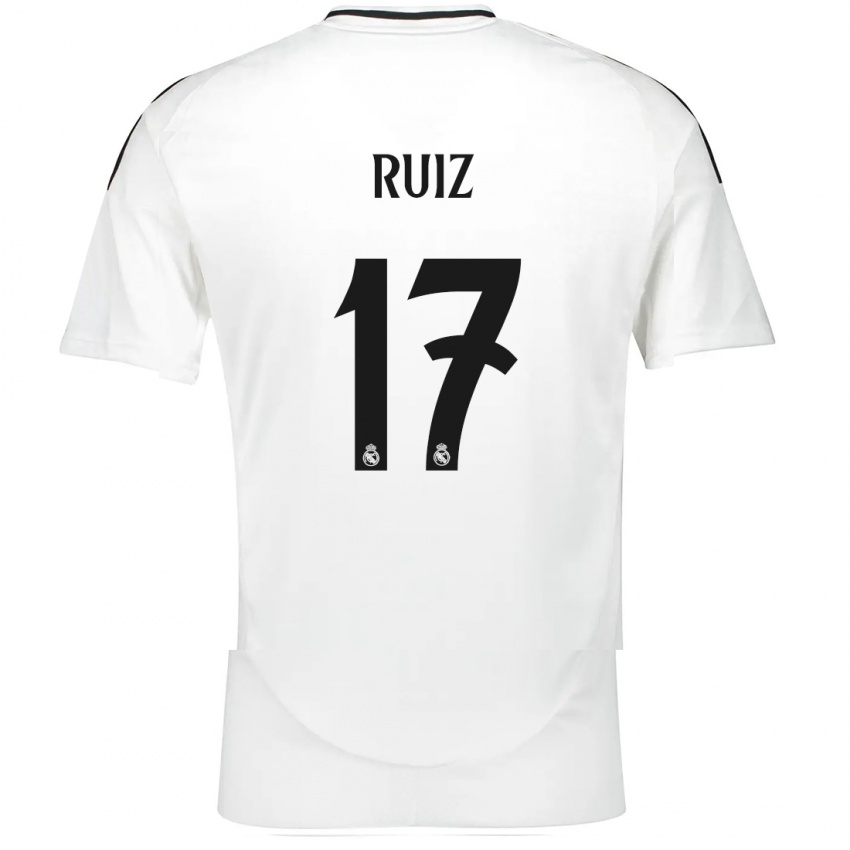 Kinder David Ruiz #17 Weiß Heimtrikot Trikot 2024/25 T-Shirt Schweiz