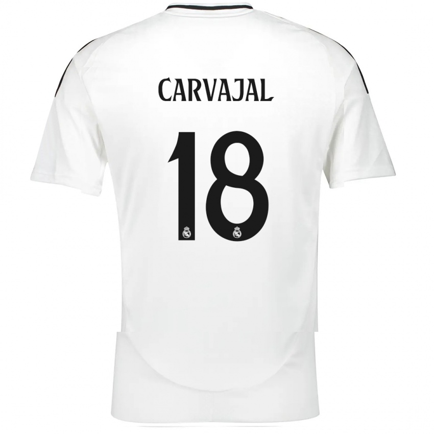 Kinder Angel Carvajal #18 Weiß Heimtrikot Trikot 2024/25 T-Shirt Schweiz