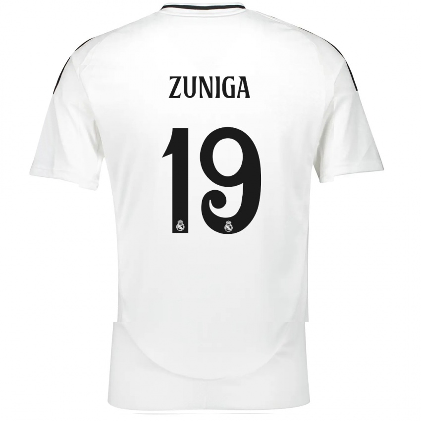 Kinder Loren Zúñiga #19 Weiß Heimtrikot Trikot 2024/25 T-Shirt Schweiz