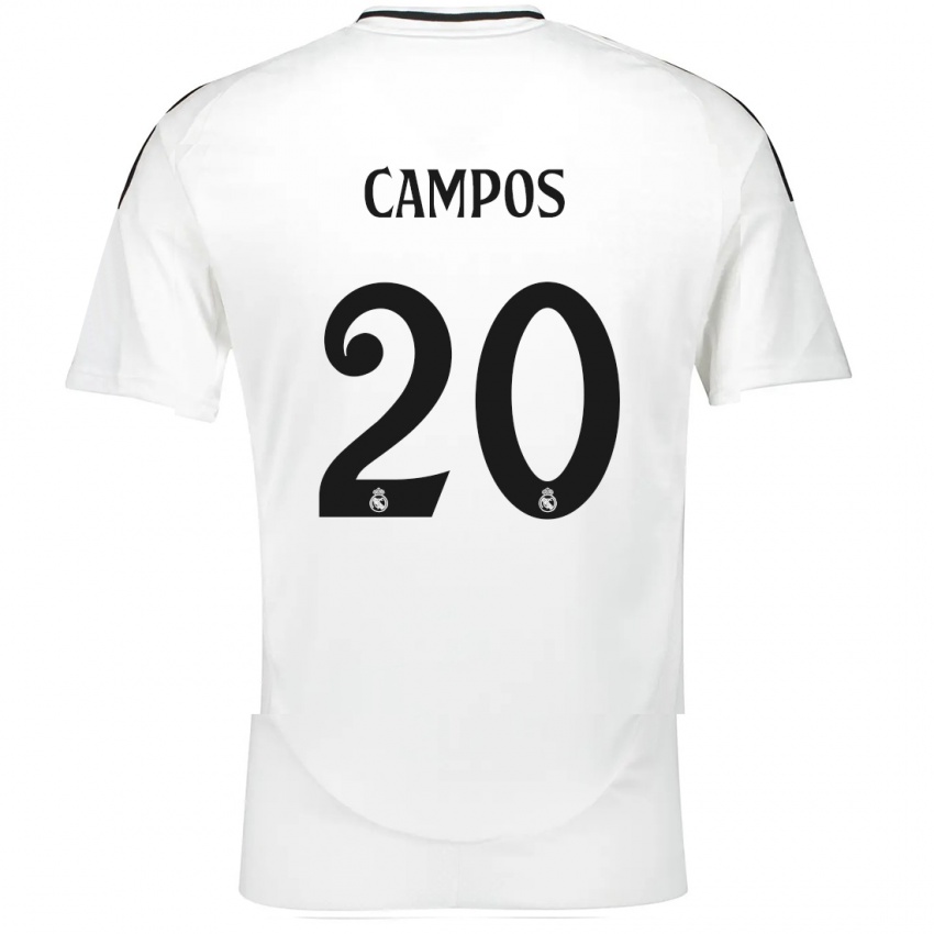 Kinder Andrés Campos #20 Weiß Heimtrikot Trikot 2024/25 T-Shirt Schweiz