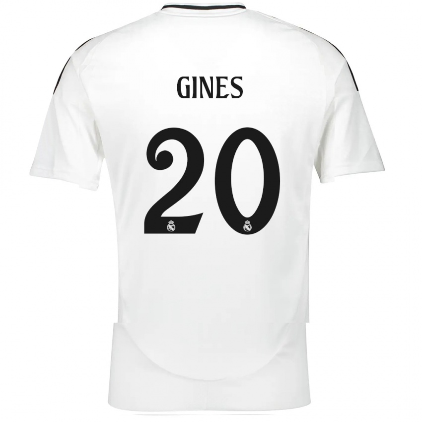 Kinder Alvaro Gines #20 Weiß Heimtrikot Trikot 2024/25 T-Shirt Schweiz