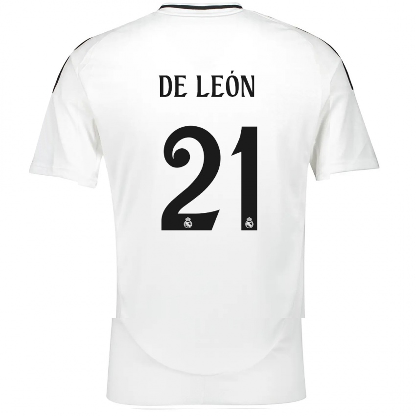 Kinder Jeremy De León #21 Weiß Heimtrikot Trikot 2024/25 T-Shirt Schweiz