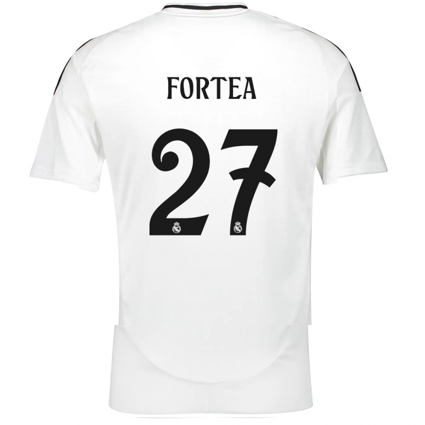 Kinder Jesús Fortea #27 Weiß Heimtrikot Trikot 2024/25 T-Shirt Schweiz