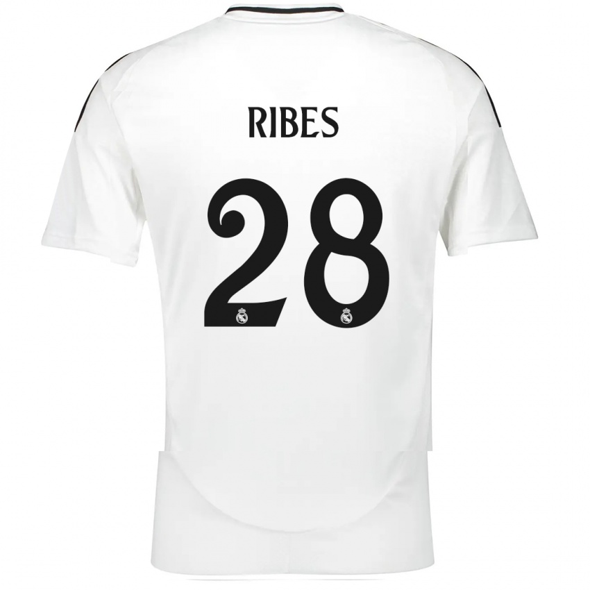 Kinder Kike Ribes #28 Weiß Heimtrikot Trikot 2024/25 T-Shirt Schweiz