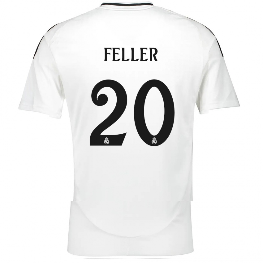 Enfant Maillot Naomie Feller #20 Blanc Tenues Domicile 2024/25 T-Shirt Suisse