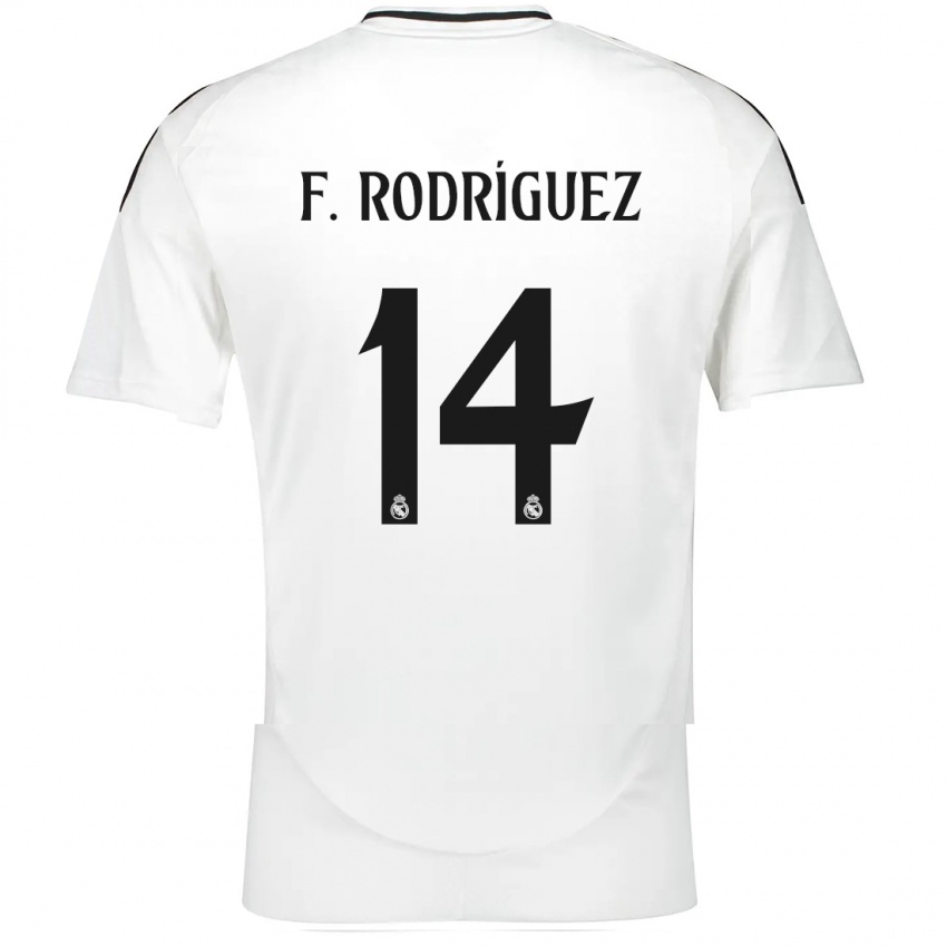 Kinder Fer Rodríguez #14 Weiß Heimtrikot Trikot 2024/25 T-Shirt Schweiz