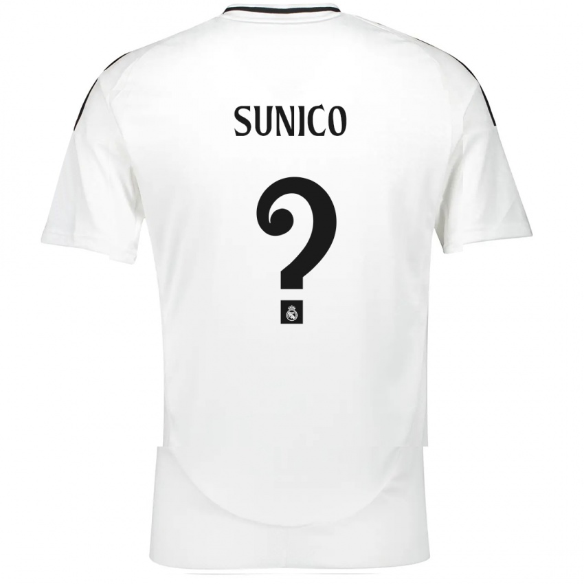 Kinder Guillermo Sunico #0 Weiß Heimtrikot Trikot 2024/25 T-Shirt Schweiz