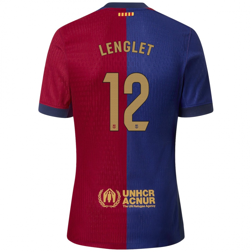 Enfant Maillot Clement Lenglet #12 Bleu Rouge Tenues Domicile 2024/25 T-Shirt Suisse