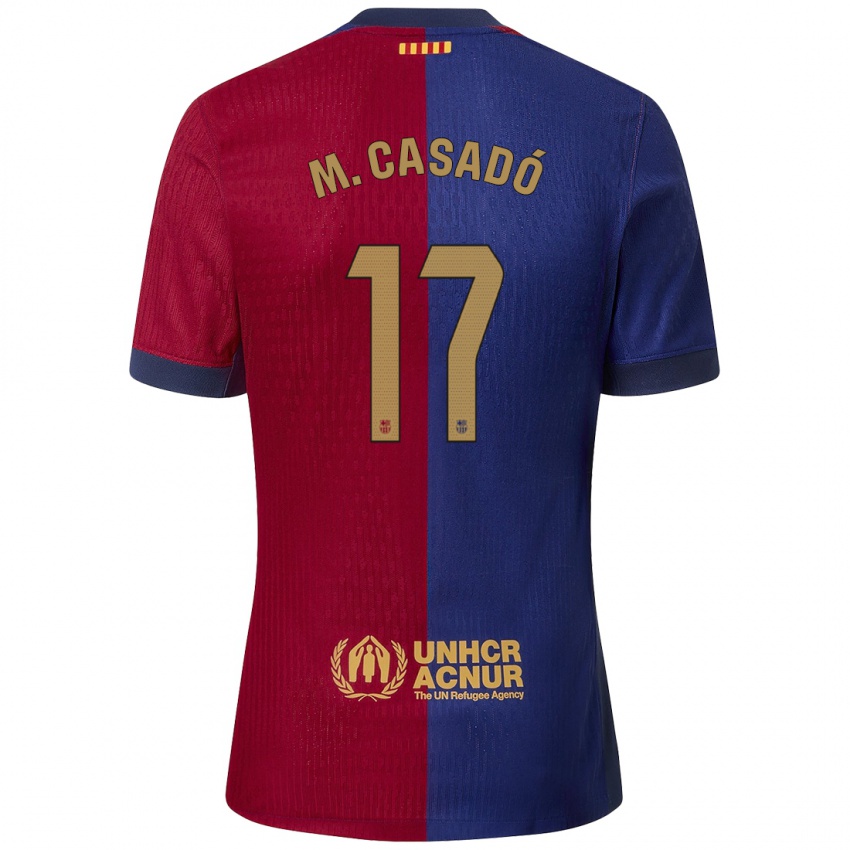 Enfant Maillot Marc Casado #17 Bleu Rouge Tenues Domicile 2024/25 T-Shirt Suisse