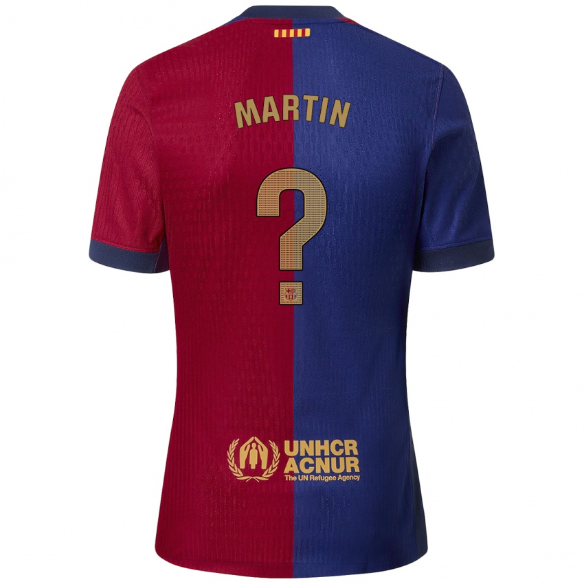 Enfant Maillot Antonio Martin #0 Bleu Rouge Tenues Domicile 2024/25 T-Shirt Suisse