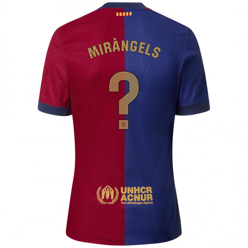 Enfant Maillot Xavi Miràngels #0 Bleu Rouge Tenues Domicile 2024/25 T-Shirt Suisse