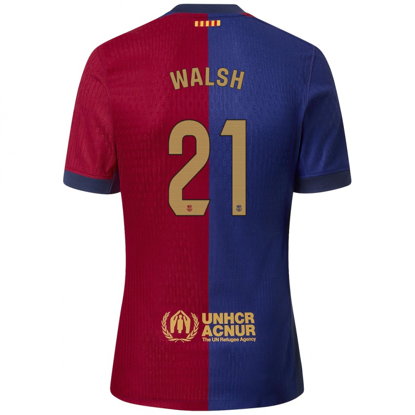 Enfant Maillot Keira Walsh #21 Bleu Rouge Tenues Domicile 2024/25 T-Shirt Suisse