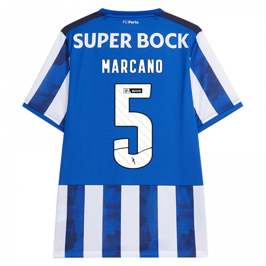 Kinder Ivan Marcano #5 Blau Weiß Heimtrikot Trikot 2024/25 T-Shirt Schweiz