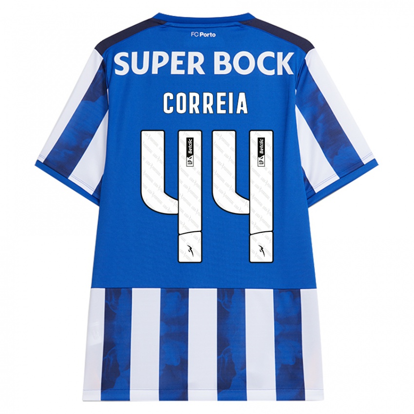 Kinder Romain Correia #44 Blau Weiß Heimtrikot Trikot 2024/25 T-Shirt Schweiz