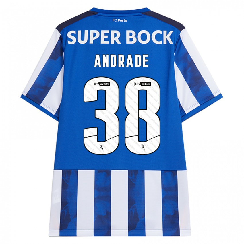 Kinder Fernando Andrade #38 Blau Weiß Heimtrikot Trikot 2024/25 T-Shirt Schweiz