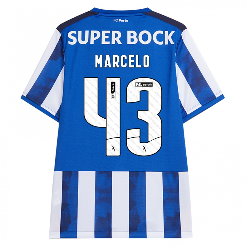 Kinder Joao Marcelo #43 Blau Weiß Heimtrikot Trikot 2024/25 T-Shirt Schweiz