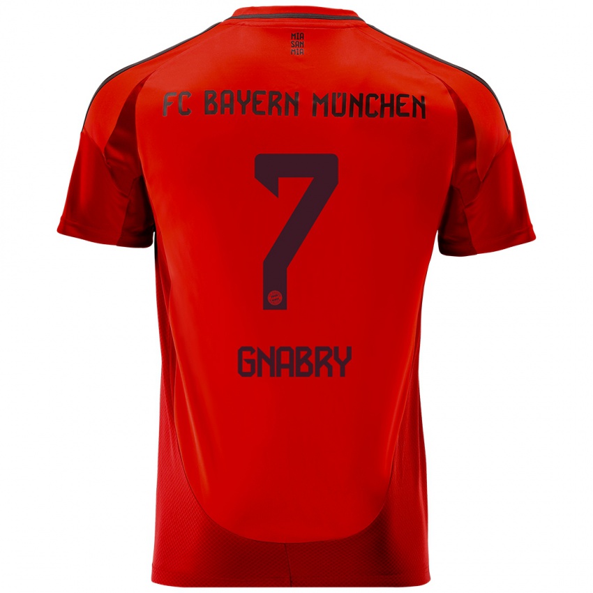 Kinder Serge Gnabry #7 Rot Heimtrikot Trikot 2024/25 T-Shirt Schweiz