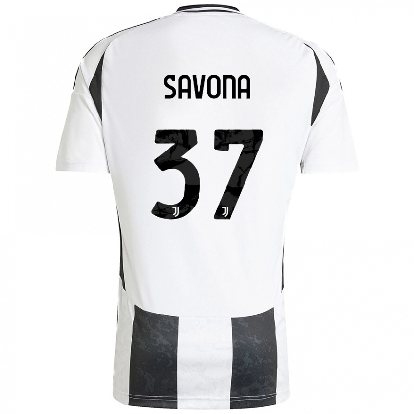 Kinder Nicolo Savona #37 Weiß Schwarz Heimtrikot Trikot 2024/25 T-Shirt Schweiz