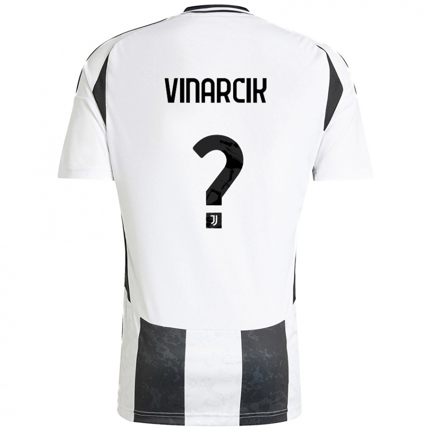 Kinder Jakub Vinarcik #0 Weiß Schwarz Heimtrikot Trikot 2024/25 T-Shirt Schweiz