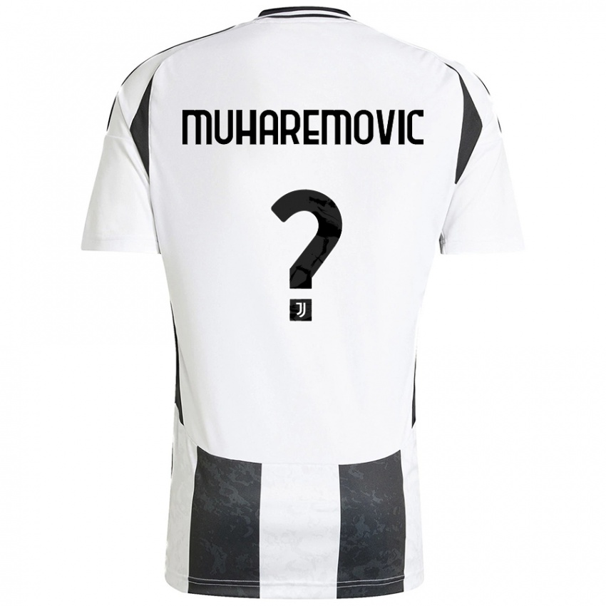 Kinder Tarik Muharemovic #0 Weiß Schwarz Heimtrikot Trikot 2024/25 T-Shirt Schweiz