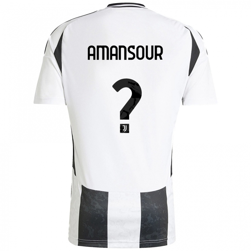 Kinder Adam Amansour #0 Weiß Schwarz Heimtrikot Trikot 2024/25 T-Shirt Schweiz