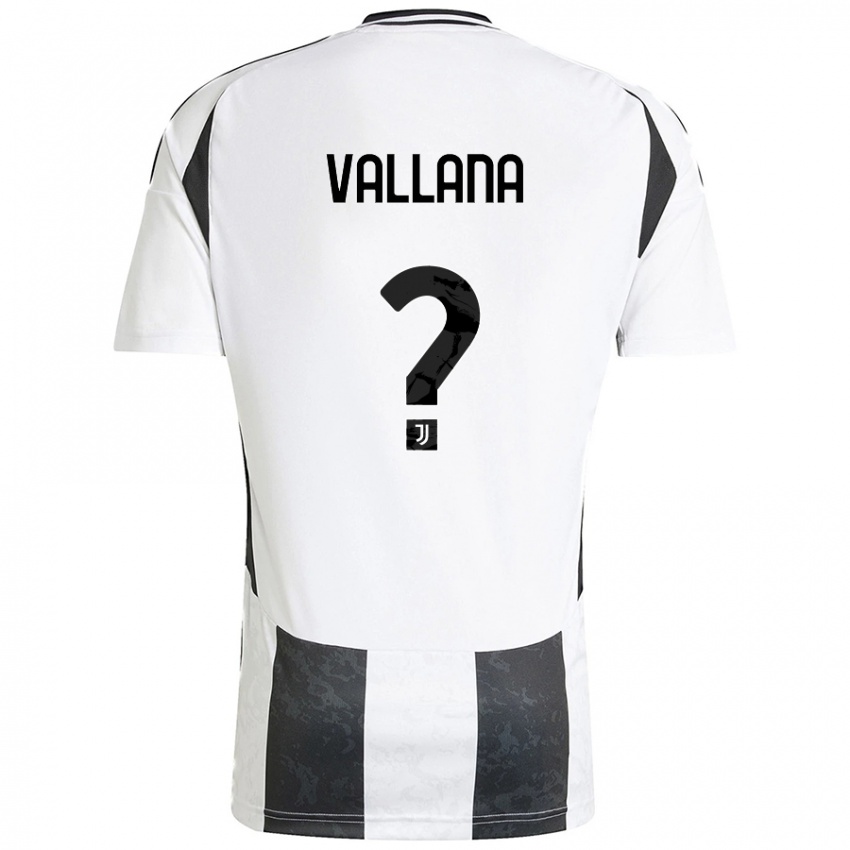 Kinder Edoardo Vallana #0 Weiß Schwarz Heimtrikot Trikot 2024/25 T-Shirt Schweiz