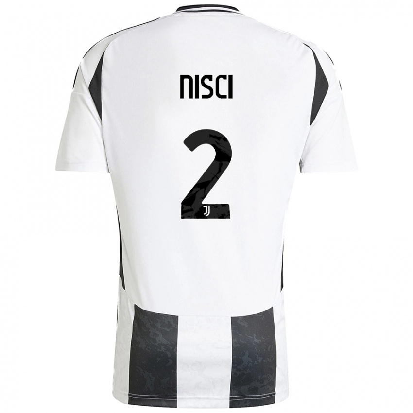 Kinder Alessandro Nisci #2 Weiß Schwarz Heimtrikot Trikot 2024/25 T-Shirt Schweiz