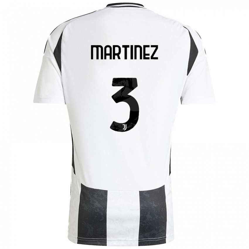 Kinder Bruno Martinez #3 Weiß Schwarz Heimtrikot Trikot 2024/25 T-Shirt Schweiz