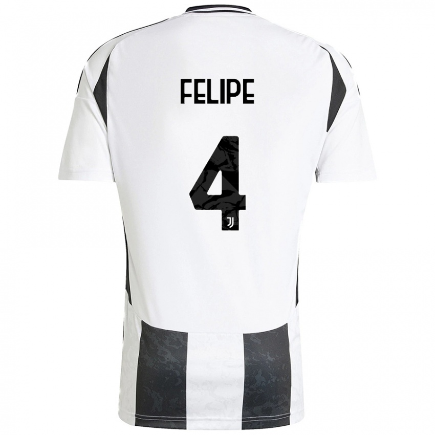 Kinder Pedro Felipe #4 Weiß Schwarz Heimtrikot Trikot 2024/25 T-Shirt Schweiz