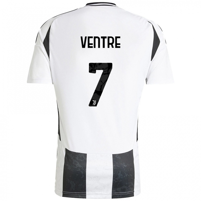 Kinder Alessandro Ventre #7 Weiß Schwarz Heimtrikot Trikot 2024/25 T-Shirt Schweiz