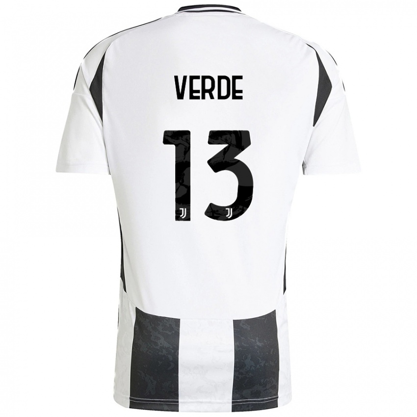 Kinder Francesco Verde #13 Weiß Schwarz Heimtrikot Trikot 2024/25 T-Shirt Schweiz