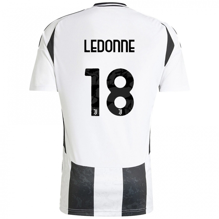 Kinder Nicolò Ledonne #18 Weiß Schwarz Heimtrikot Trikot 2024/25 T-Shirt Schweiz