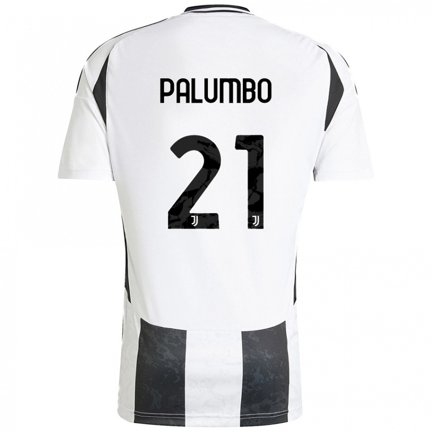 Kinder Martin Palumbo #21 Weiß Schwarz Heimtrikot Trikot 2024/25 T-Shirt Schweiz