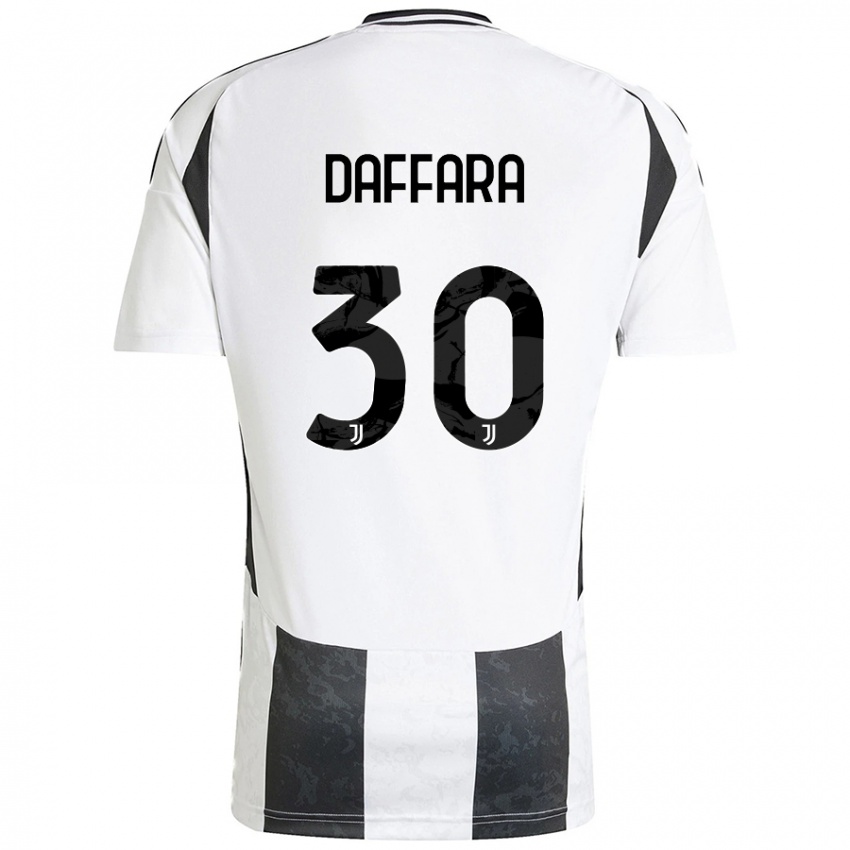 Kinder Giovanni Daffara #30 Weiß Schwarz Heimtrikot Trikot 2024/25 T-Shirt Schweiz