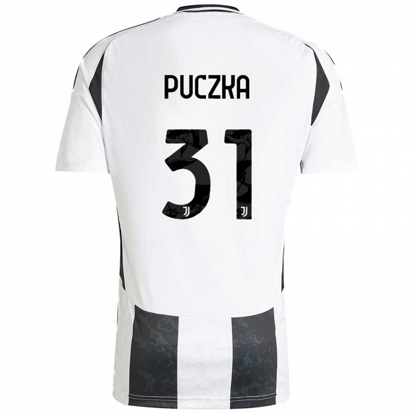 Kinder David Puczka #31 Weiß Schwarz Heimtrikot Trikot 2024/25 T-Shirt Schweiz