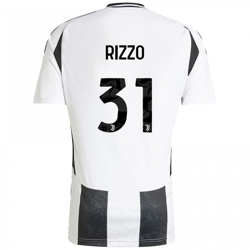 Kinder Niccolò Rizzo #31 Weiß Schwarz Heimtrikot Trikot 2024/25 T-Shirt Schweiz