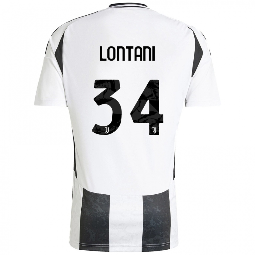 Kinder Matteo Lontani #34 Weiß Schwarz Heimtrikot Trikot 2024/25 T-Shirt Schweiz