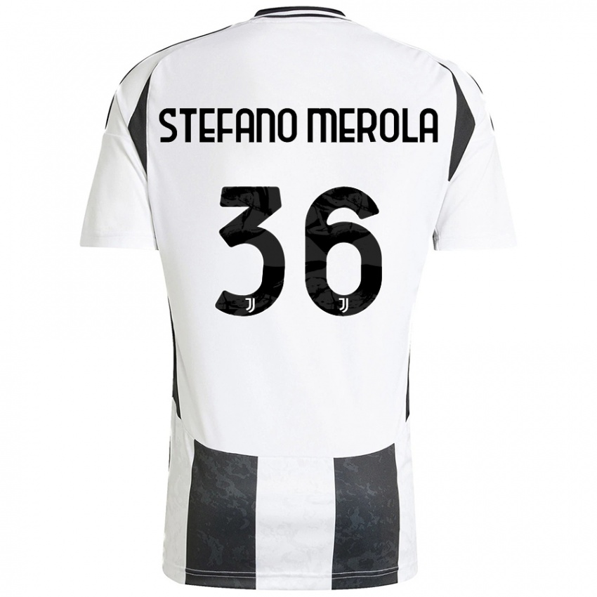 Kinder Antonio Stefano Merola #36 Weiß Schwarz Heimtrikot Trikot 2024/25 T-Shirt Schweiz