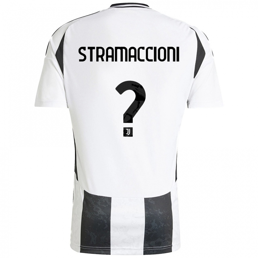 Kinder Diego Stramaccioni #0 Weiß Schwarz Heimtrikot Trikot 2024/25 T-Shirt Schweiz